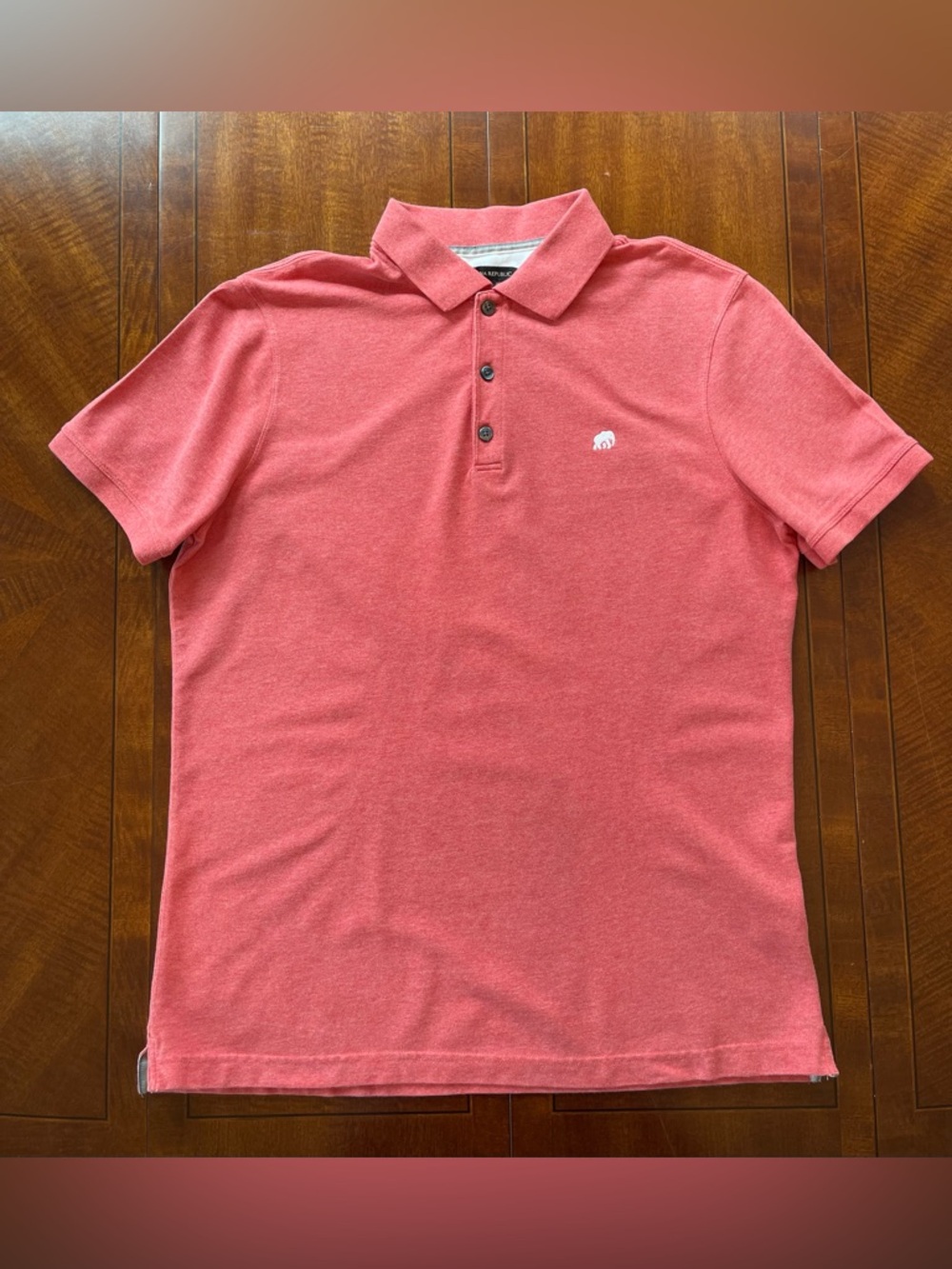 Banana Republic Coral Pink Polo Shirt Sz L